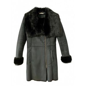 Alysi Faux Suede and Fur Coat